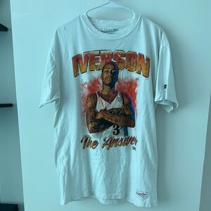 Mitchell & Ness Iverson White Short Sleeve Sports Tee